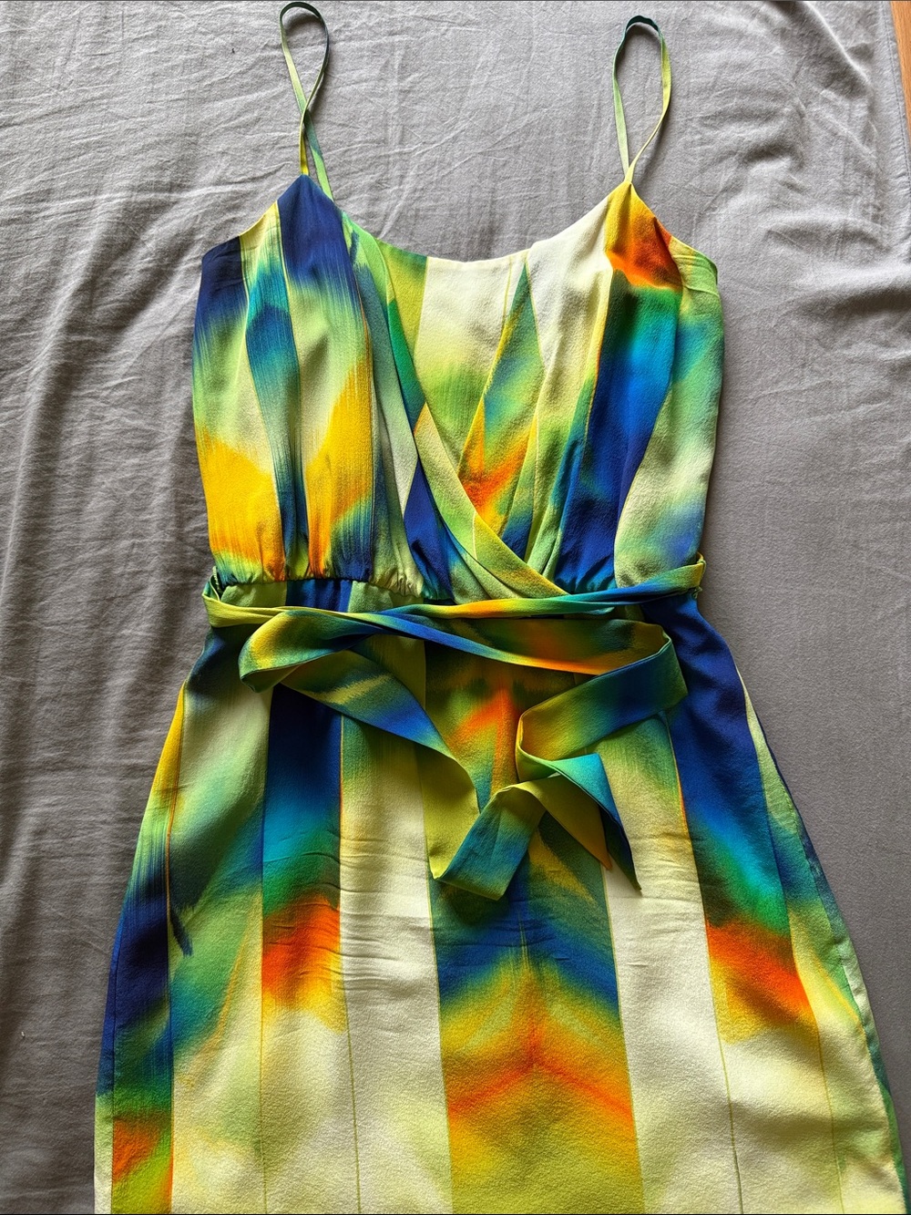 Guess by Marciano Multicolor Satin-Effect Mini Dress